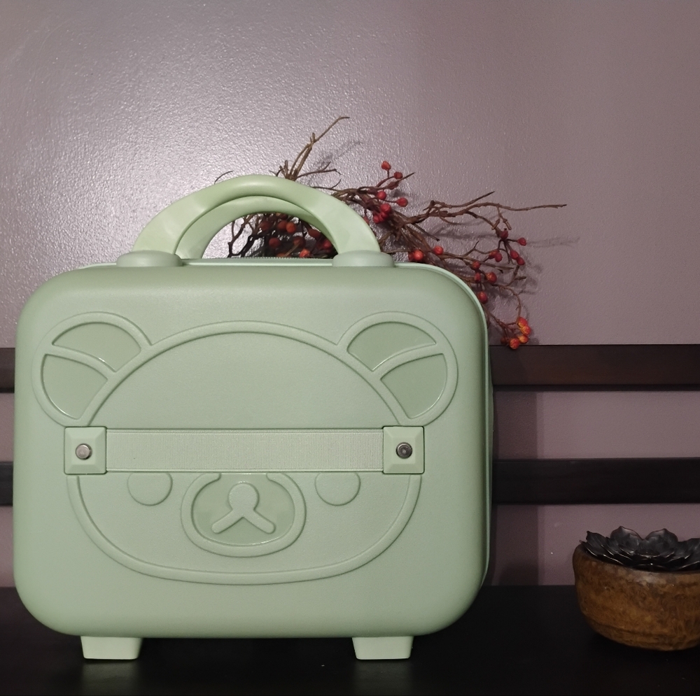 Rilakkuma Hard Shell Small Carry-On Travel Case in Sage Green NEW - Picture 15 of 16